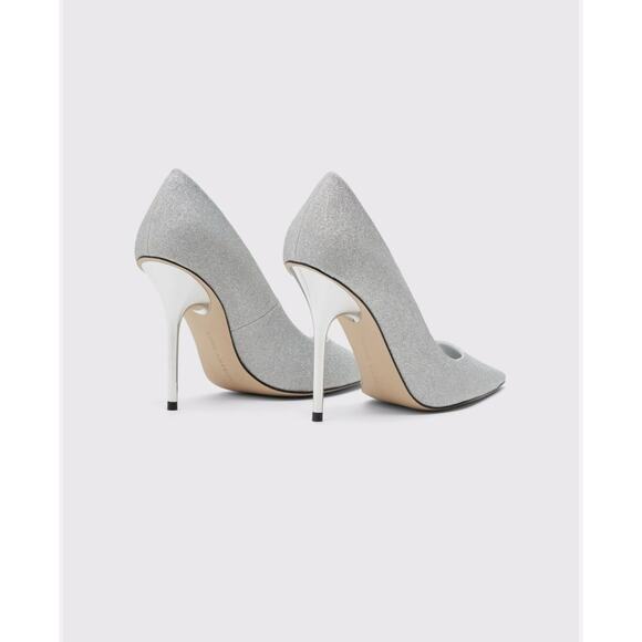 Good American Emma Silver Glitter Stiletto Heels Women’s Size 12 New Box - Picture 7 of 16